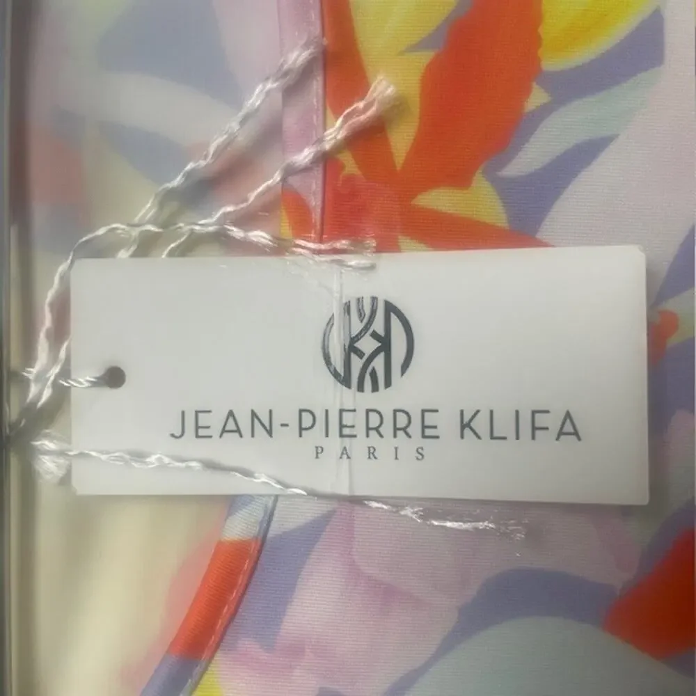 Jean-Pierre Klifa Orange Tropical All Over Print Women's Dress - Size M - NWT